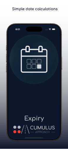Cumulus Expiry App Store Splash Screen Screenshot